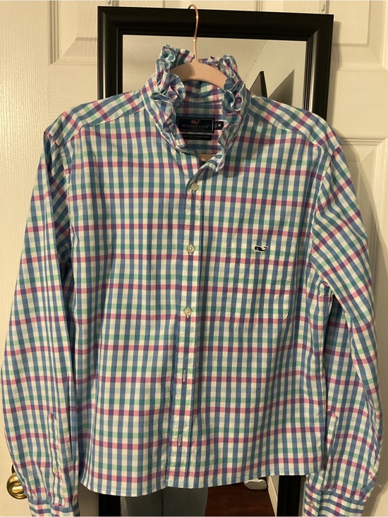 Vineyard Vines Tops - Upcycled Vineyard Vines Multicolor Plaid Button-Down Shirt